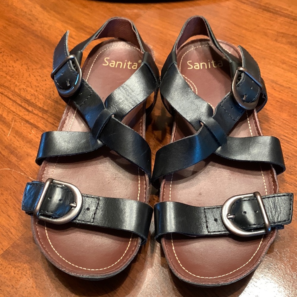 SANITA LEATHER SANDALS SIZE 7 38